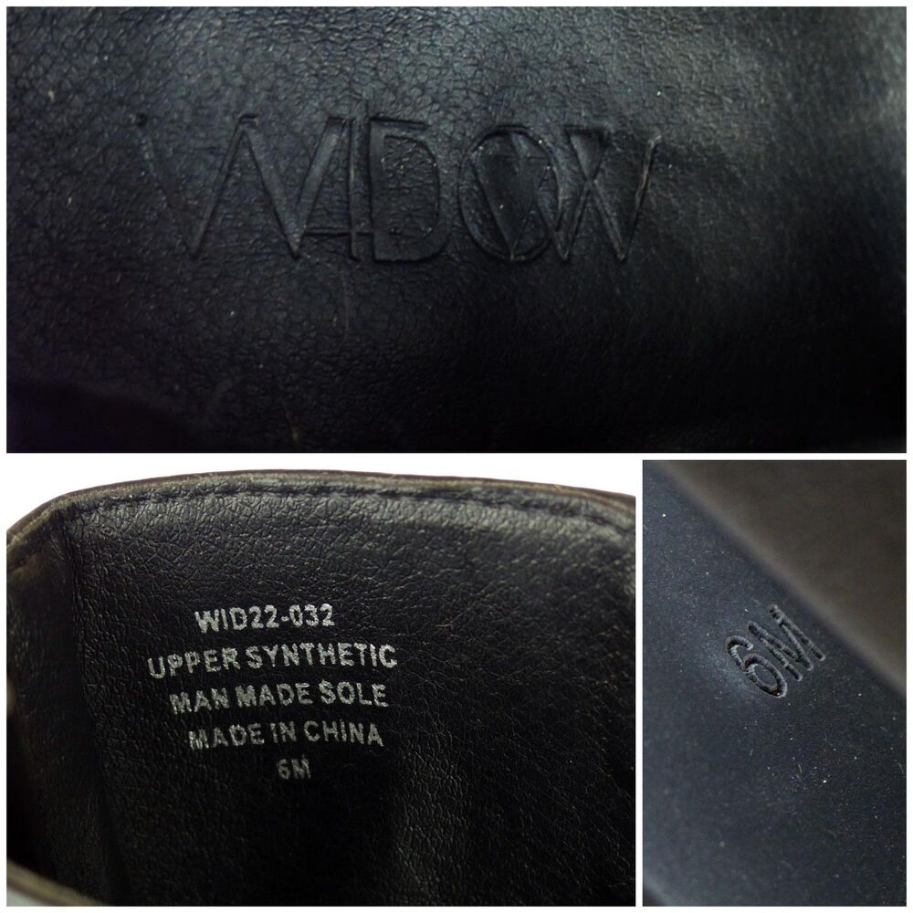 Widow Strappy Buckle Boots 6M Black Vegan Leather Gone Haywire Platform Gothic - Picture 14 of 16